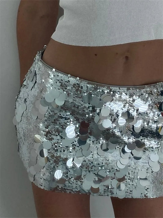 CHRONSTYLE – Mini jupes courtes à paillettes pour femmes, moulante, scintillantes, crayon, vêtements de nuit, de fête, de club, nouvelle collection 2023