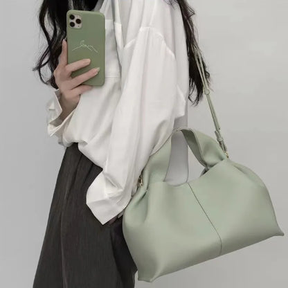 Nuevo bolso de hombro grande para mujer 2022 tendencia diseñador invierno Simple Color sólido muy altos capacidad bolsos de mano