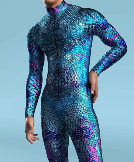 Costume de Cosplay multicolore imprimé en 3D pour hommes et femmes, body Zentai avec fermeture éclair sur le devant, combinaisons de fête d'halloween, tenue de carnaval et de vacances