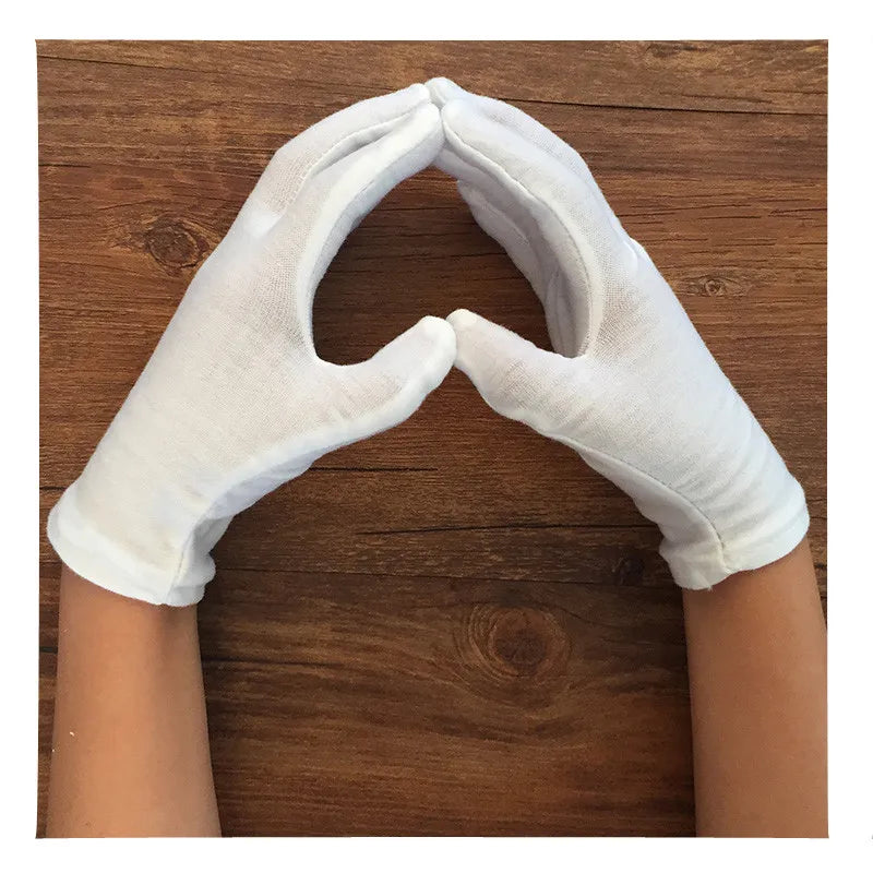 2 paires de gants en coton blanc pour enfants, pour garçons et filles, gants de danse blancs, gants d'étiquette blancs pour enfants, R263