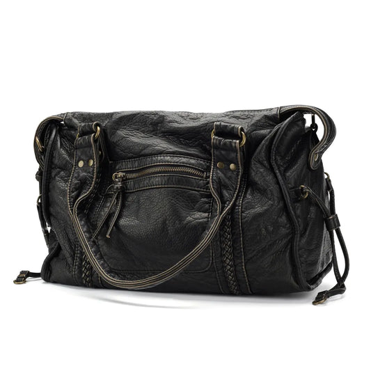 Annmouler grande capacité femmes sac à main en cuir Pu sac fourre-tout Vintage en cuir lavé sac à bandoulière qualité sac pour les femmes