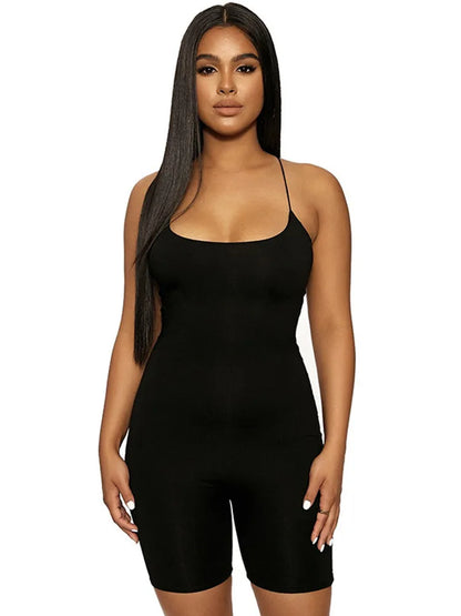 kliou black Skinny Spaghetti Strap sleeveless Street woman Rompers classic bar club Bodycon jumpsuits body femme hot