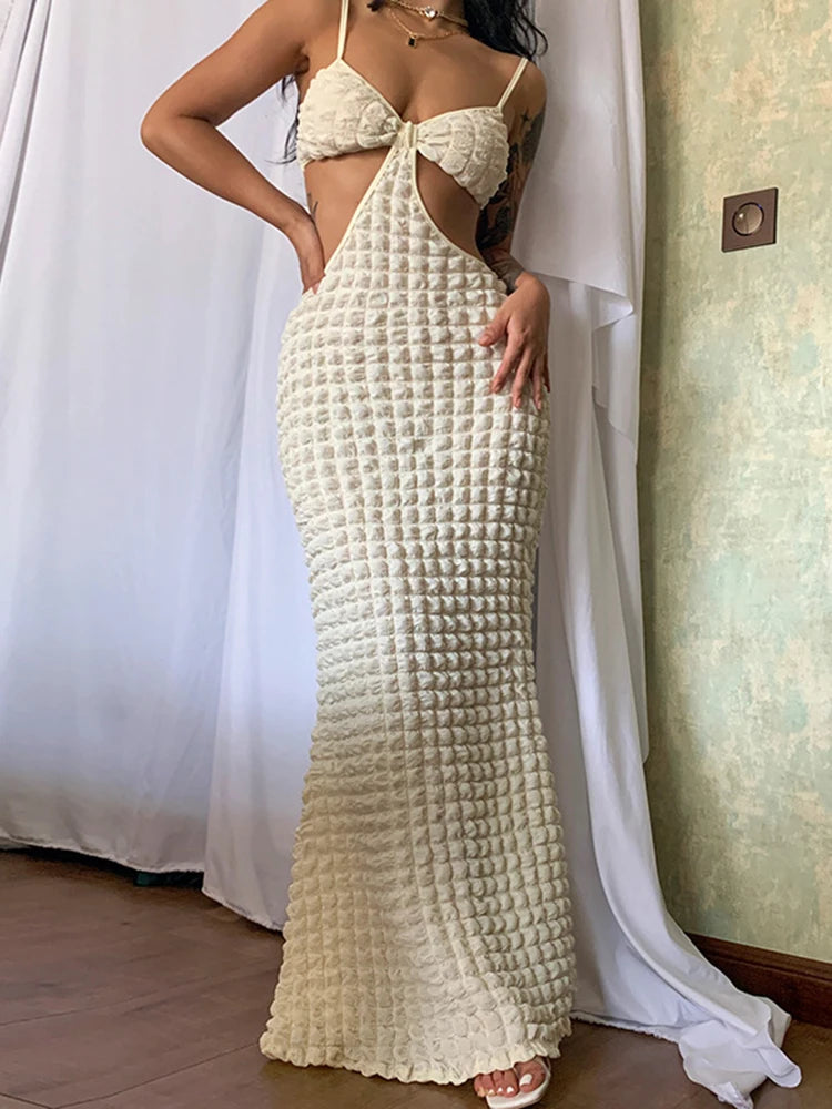 Dulzura – robe longue à carreaux, couleur unie, dos nu, bretelles, moulante, Sexy, élégante, Maxi, tenue de soirée, d'anniversaire, vente en gros