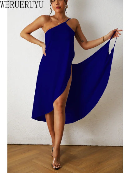 Robe de plage mi-longue pour femmes, robe une pièce d'été Y2k, vêtements Streetwear, noir et blanc, sans manches, robes longues à bandes pour femmes, 2023