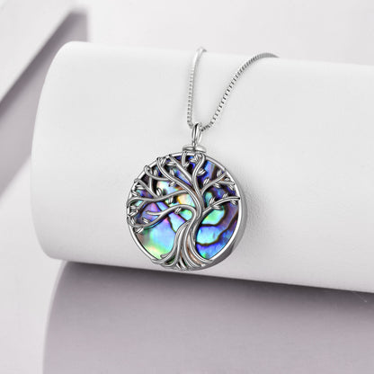 Tree of Life Urn Necklace for Ashes Keepsake 925 Sterling Silver Pendant Necklace