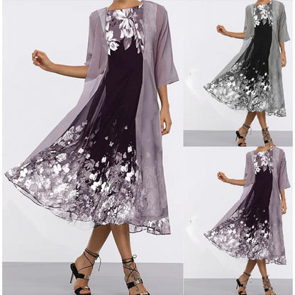 New Multi-color Long Dress Women