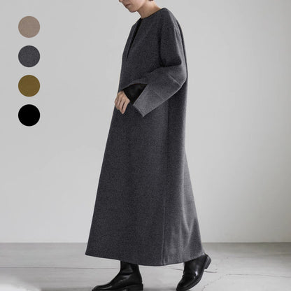 Autumn And Winter Woolen Women's Baggy Coat