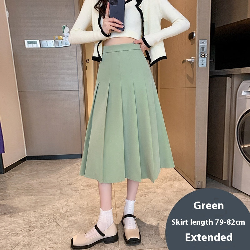 Women's Retro Skirt Khaki Autumn And Winter New Loose High Waist