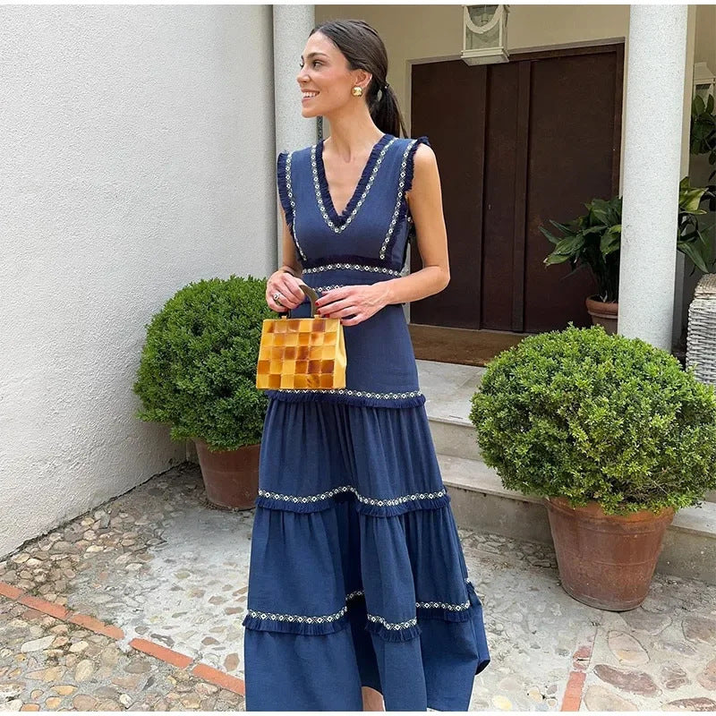 Vestido especial de moda para mujer elegante retro