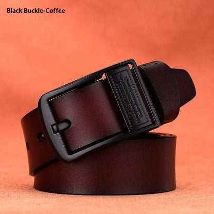 Retro Alloy Pin Buckle Belt Fashion Genuine Leather