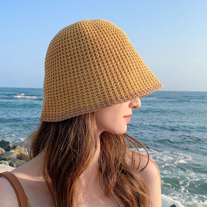 Sombrero de pescador plegable japonés de moda para mujer