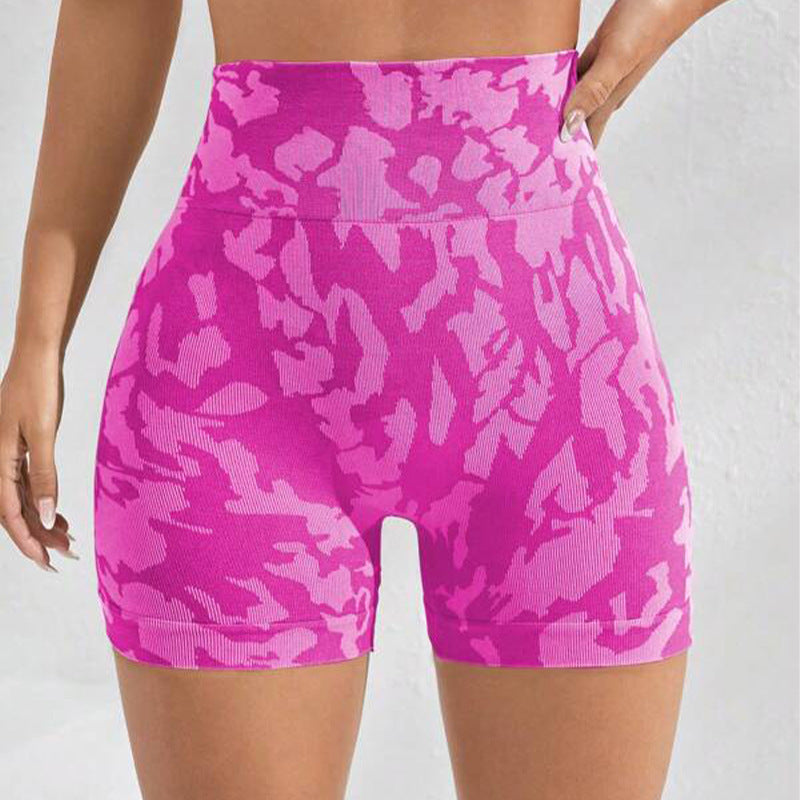 Fashion Tie-dye Tight Yoga Shorts For Women