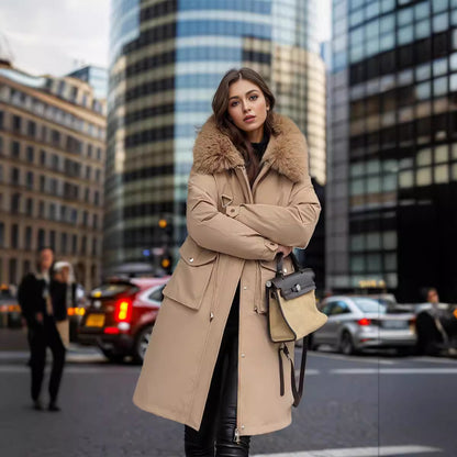 Parka Women's Overknee Long Cotton Coat Jacket Trench Coat