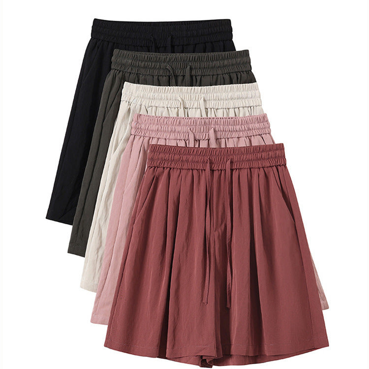 Ice Silk Draping Shorts For Girls Summer Thin