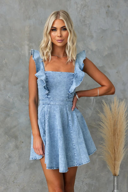 Women's Fashion Casual Denim Dress