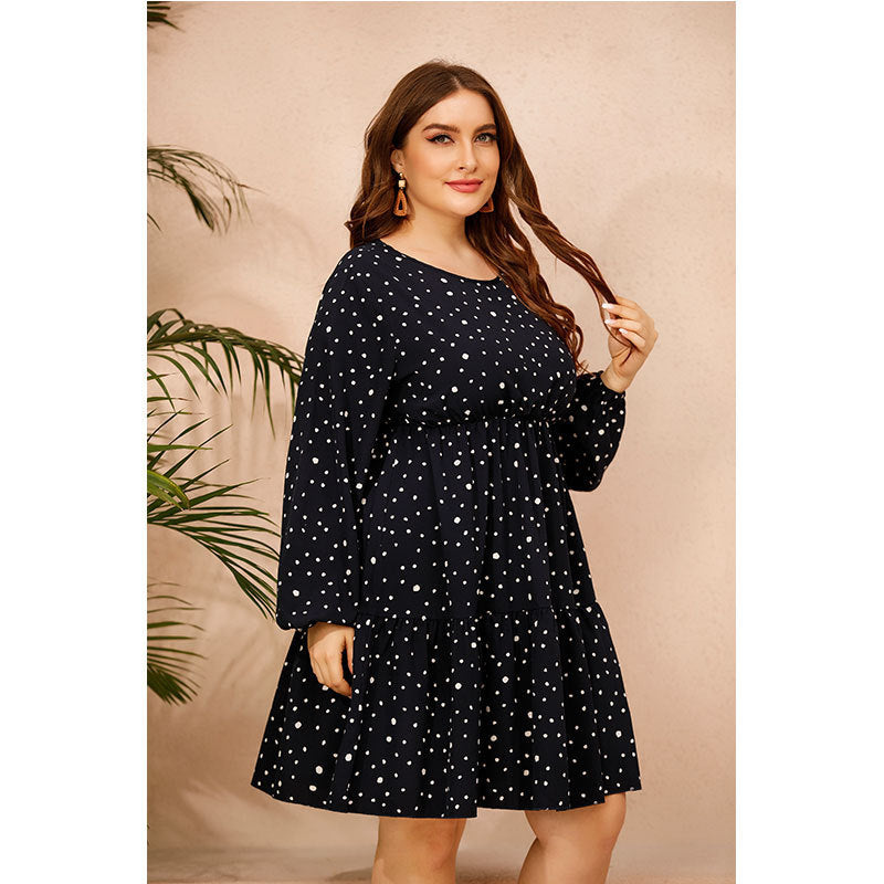 Vestido holgado de talla grande con estampado floral para mujer de Leisure Home