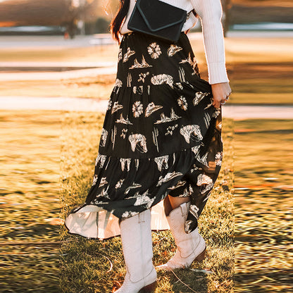 Nouvelle robe amincissante taille haute à volants superposés pour femmes