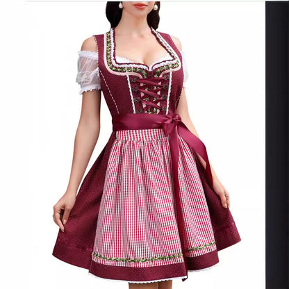 Halloween Maid Uniform Barpool Women's Sexy Mini Dress Dirndl