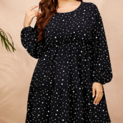 Vestido holgado de talla grande con estampado floral para mujer de Leisure Home