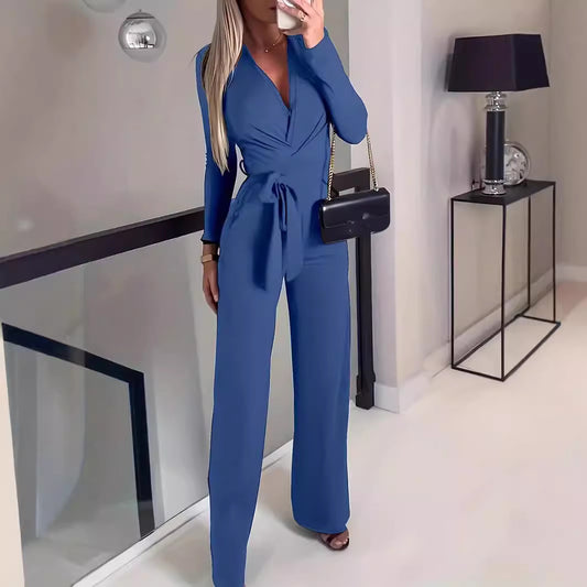 Women's Fashion Personality Solid Color Jumpsuit