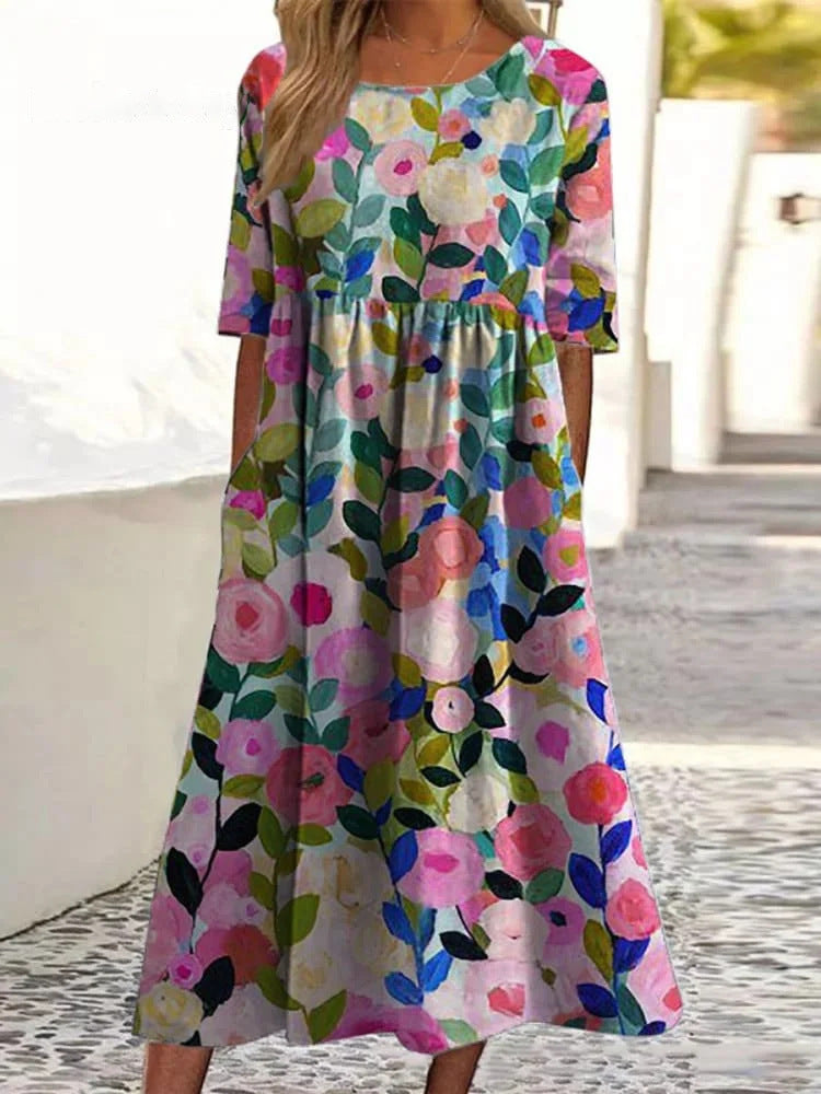 Fashion Digital Printing Large Width Dress