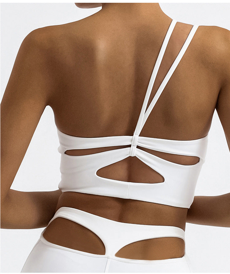 R Women Beauty Back Cross Nude Feel With Chest Pad High Elastic Quick-drying Sling Bra One Piece Dropshipping