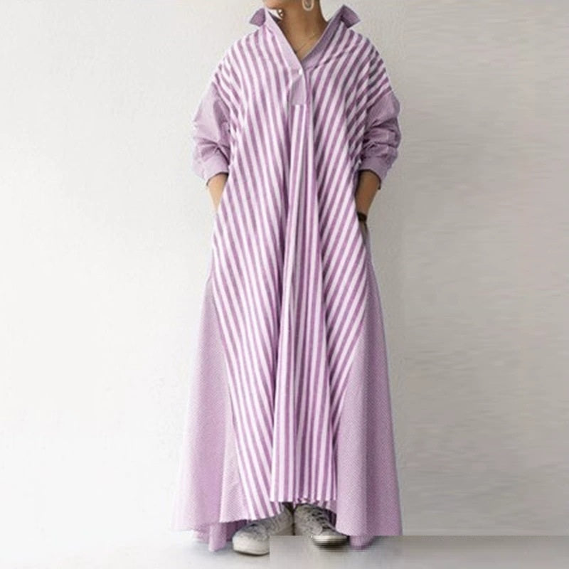 Robe cape ample à col long irrégulier Vêtements pour femmes