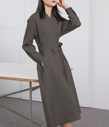 Robe ample à manches longues pour femme de haute qualité