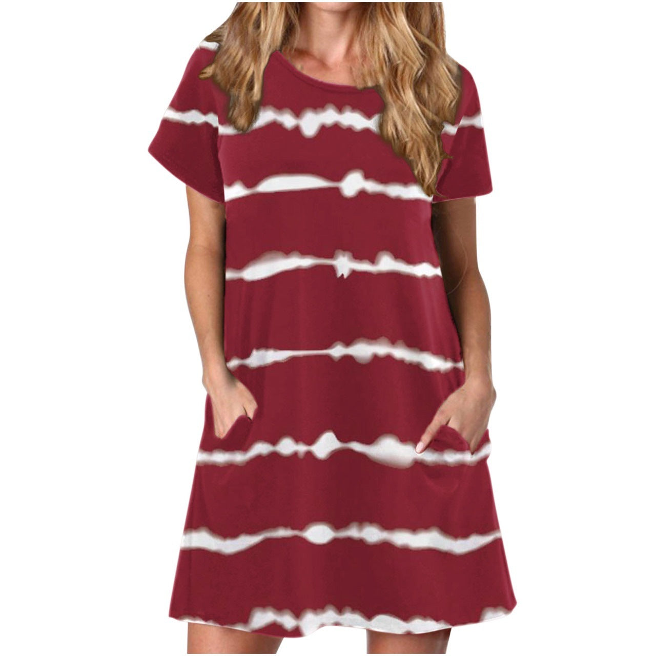 Vestido estilo jersey de verano de talla mediana para mujer