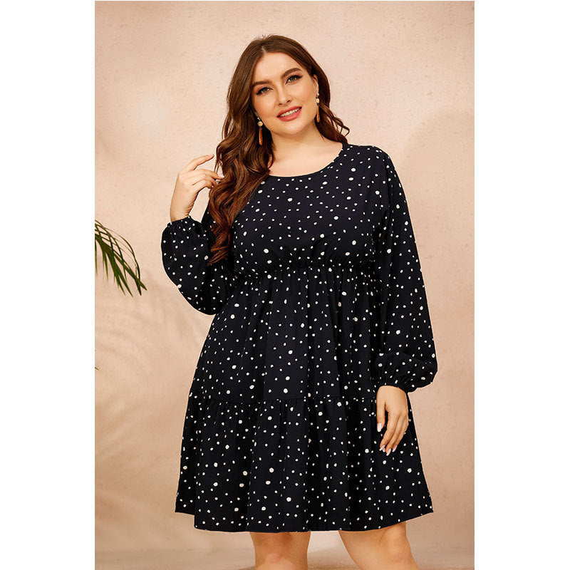 Vestido holgado de talla grande con estampado floral para mujer de Leisure Home