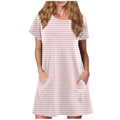 Summer Pullover Medium Style Dress Female