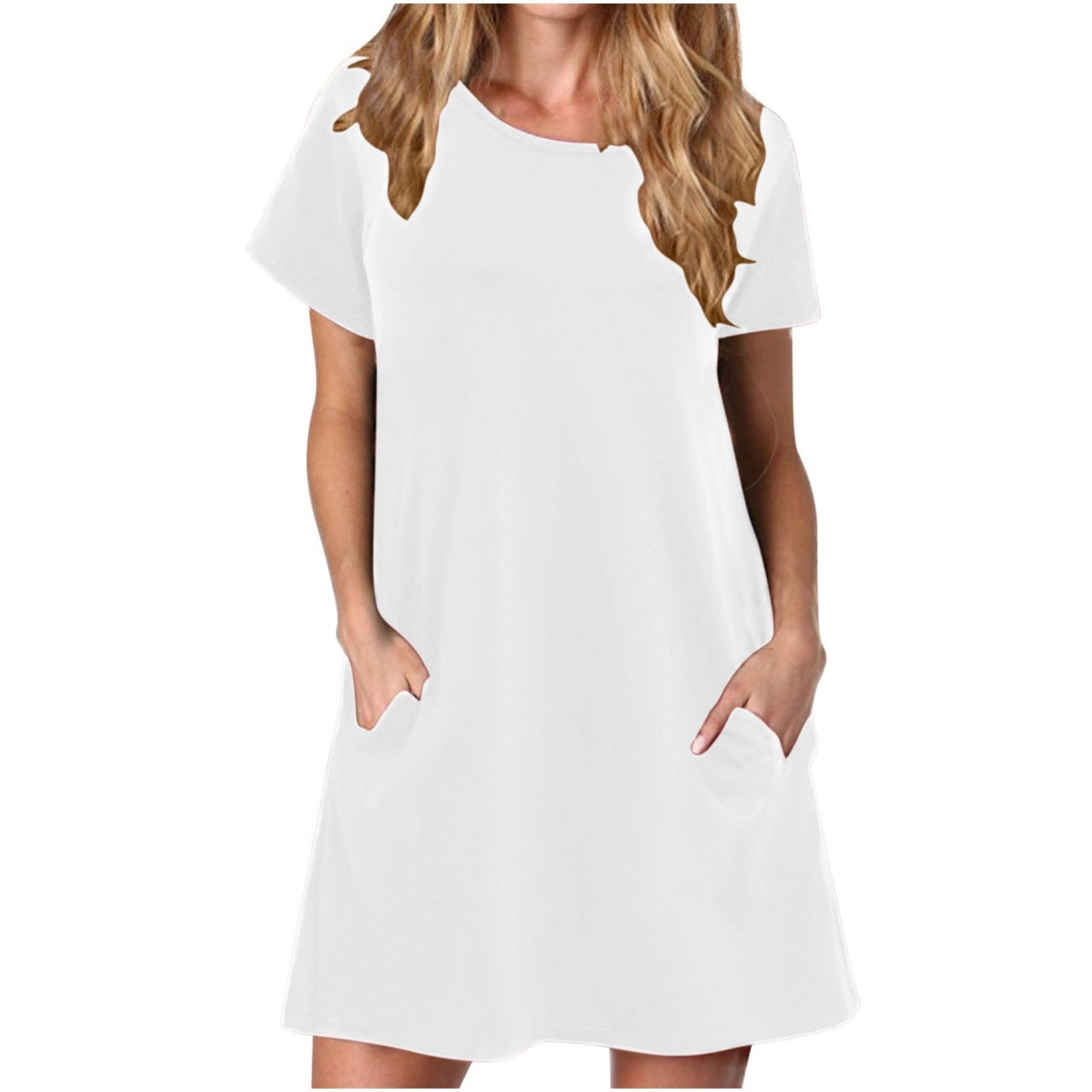 Vestido estilo jersey de verano de talla mediana para mujer