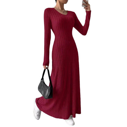 Women's Slim V-neck Dress Sweater