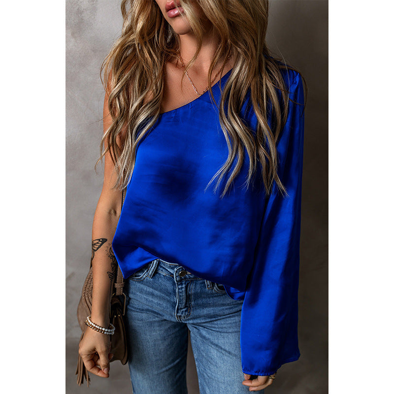 All-matching Loose Satin Chiffon Shirt For Women