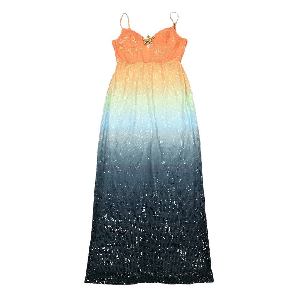 Robe de soirée élégante à paillettes et à la mode pour femme