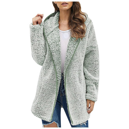 Casual Solid Color Lapel Long Sleeve Sweater