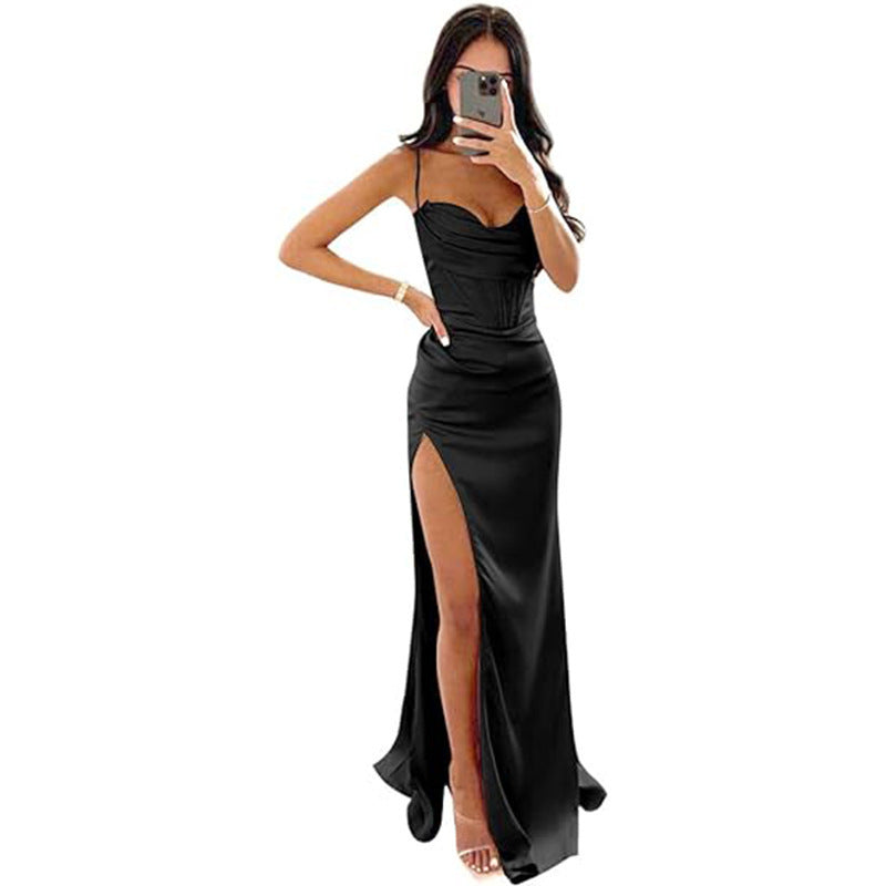 European And American Women's Clothing Sleeveless Camisole Evening Dress