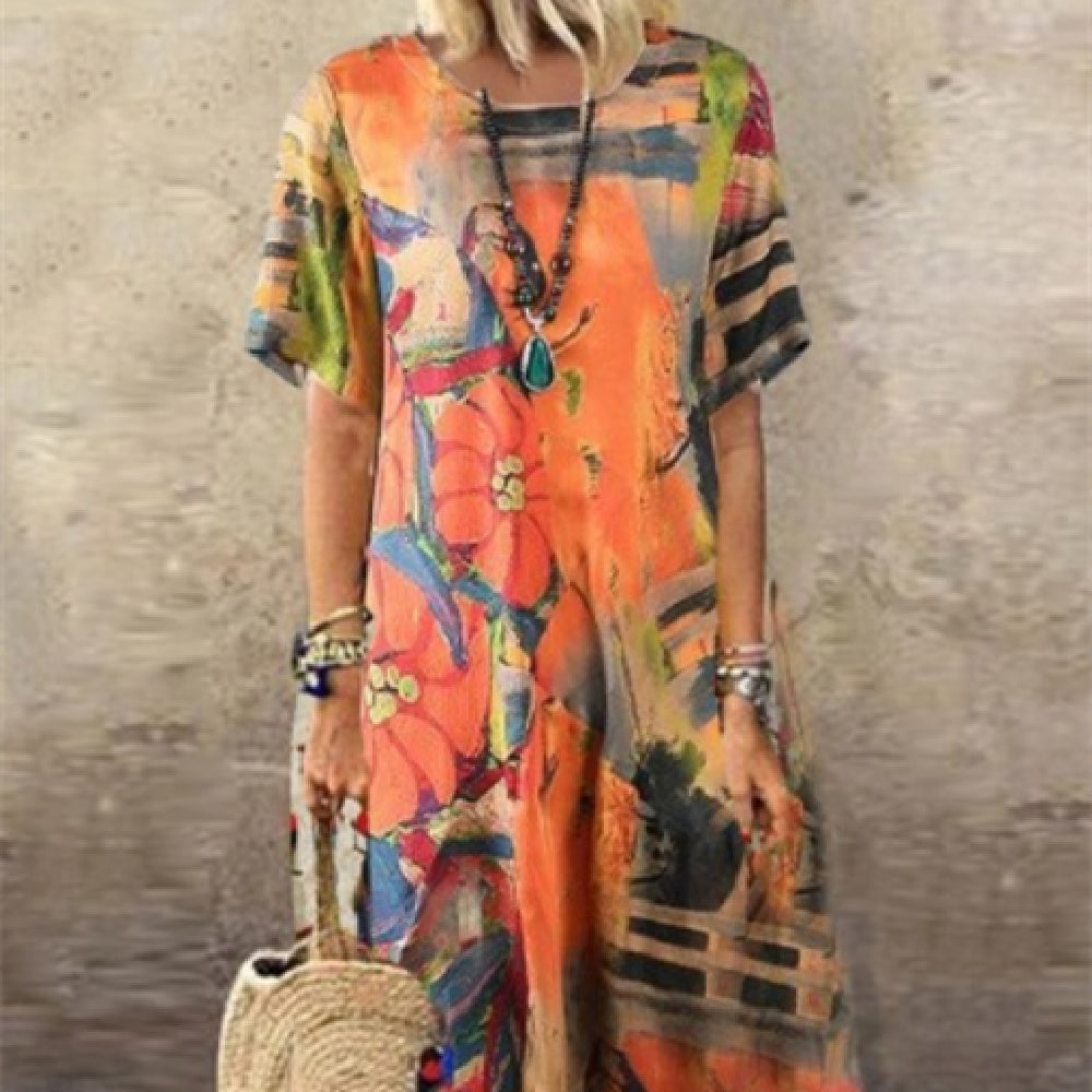 Women's Fashion Individual Casual Printed Dress