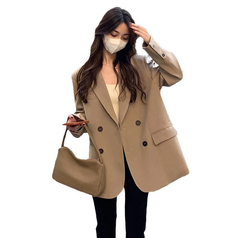 Women's Suit Collar Loose Long Sleeve Jacket