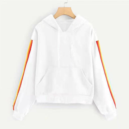 Women's Rainbow Striped Long-sleeved Sweater