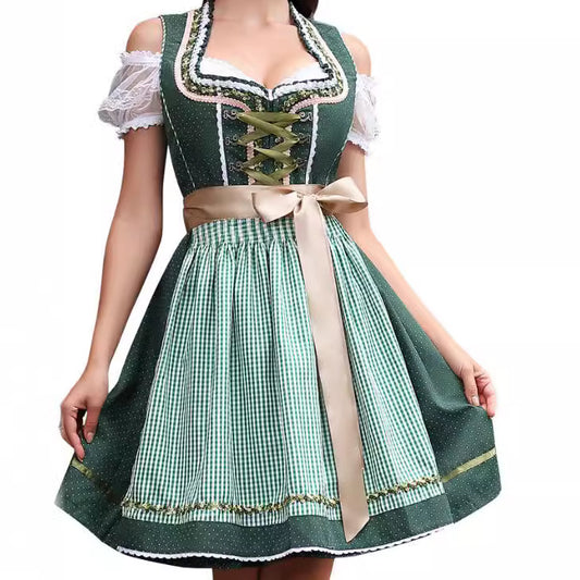 Uniforme de femme de chambre d'Halloween Barpool Mini robe sexy pour femme Dirndl