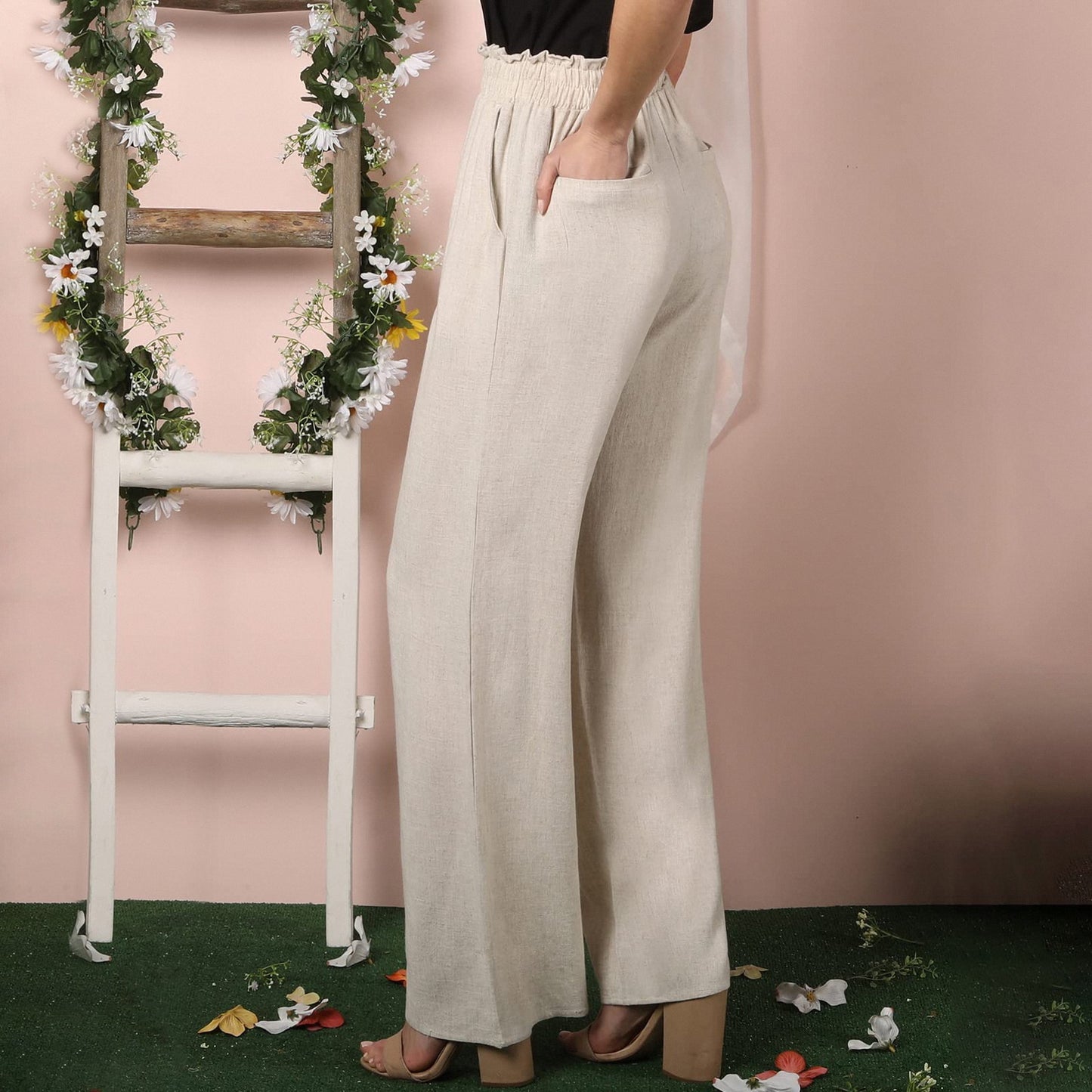 Summer New Solid Color Loose Women's Casual Trousers