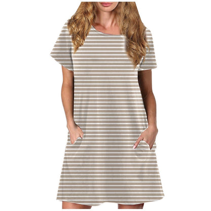 Summer Pullover Medium Style Dress Female