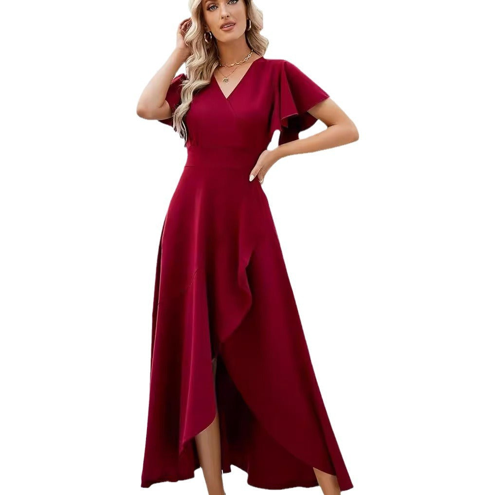 Vestido de noche de satén para mujer, estilo europeo y americano