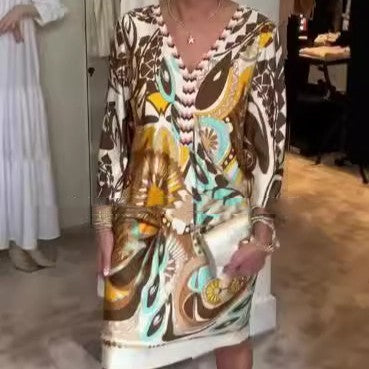 Vestido de verano para mujer con escote en V