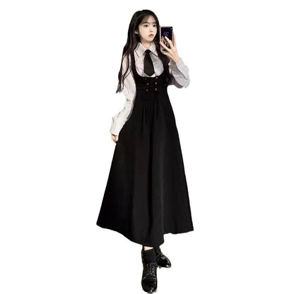 Fashion Preppy Style Uniform Suit Dress Women