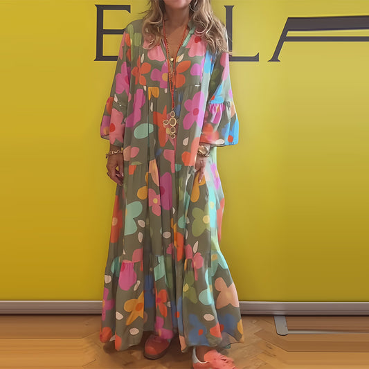 Vestido holgado con estampado de moda para mujer