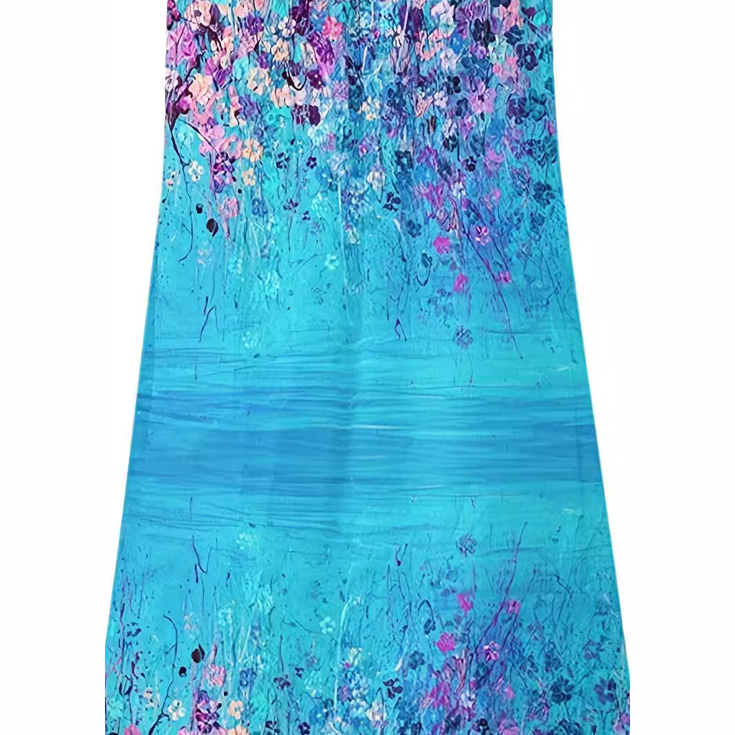 Summer Beach Vest Printed Dress Plus Size Women's Clothing