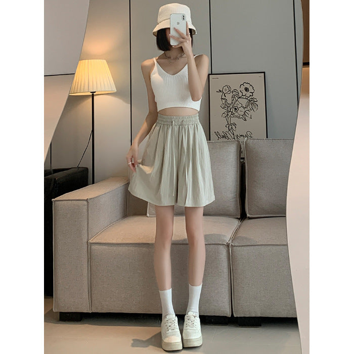 Ice Silk Draping Shorts For Girls Summer Thin