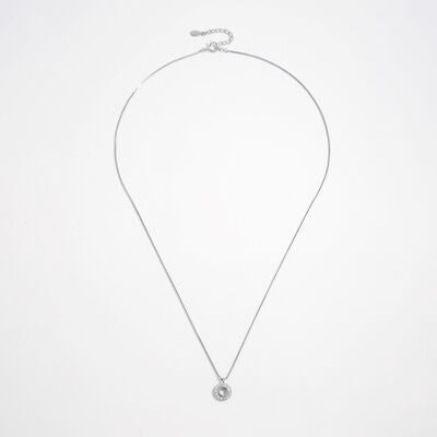 Collier pendentif en argent sterling 925 et zircone